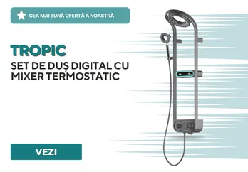 Set de duș digital Tropic cu mixer termostatic