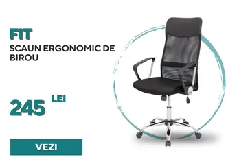 Scaun rotativ ergonomic de birou Fit
