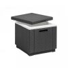 Masa si puf multifunctionala Ice Cube, culoare grafit