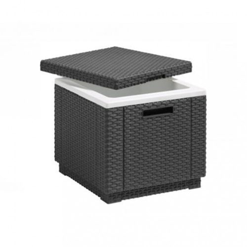 Masa si puf multifunctionala Ice Cube, culoare grafit