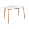 Masa de dining Vojens 120x70 cm alb-natur