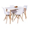 Masa de dining Vojens 120x70 cm alb-natur