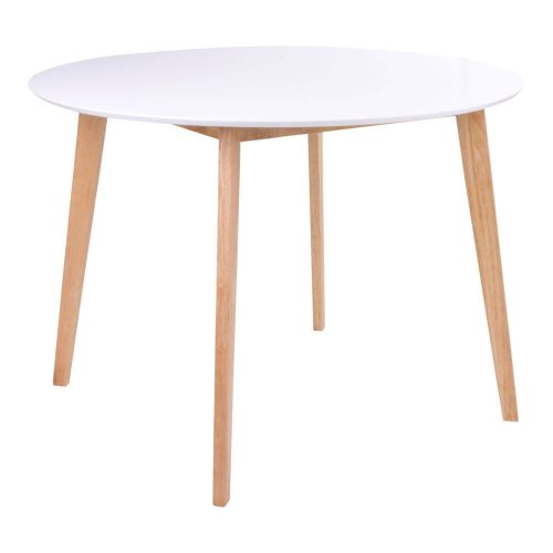 Masa rotunda Vojens 105x75 cm alb-natural