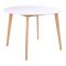 Masa rotunda Vojens 105x75 cm alb-natural