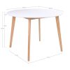 Masa rotunda Vojens 105x75 cm alb-natural
