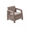 Set de mobilier de gradina Corfu Weekend, culoare cappuccino, cu perna nisip