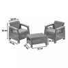 Set de mobilier de gradina Corfu Weekend, culoare cappuccino, cu perna nisip