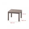 Set de mobilier de gradina din ratan Emma Balcony cu masa Chicago in culoarea cappuccino