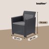 Set de mobilier de gradina Claire cu 5 locuri si masa cu perne, grafit