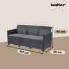 Set de mobilier de gradina Claire cu 5 locuri si masa cu perne, grafit