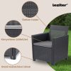 Set de mobilier de gradina Claire cu 5 locuri si masa cu perne, grafit