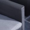 Set de mobilier de gradina Claire cu 5 locuri si masa cu perne, grafit
