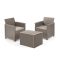 Set mobilier de gradina pentru balcon Elodie cu masa capitonata cappuccino