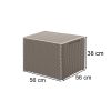 Set mobilier de gradina pentru balcon Elodie cu masa capitonata cappuccino