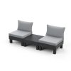 Set mobilier de gradina pentru balcon Elements, grafit