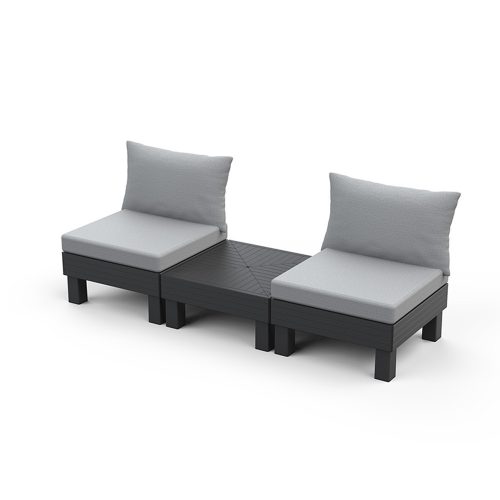 Set mobilier de gradina pentru balcon Elements, grafit