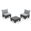 Set mobilier de gradina pentru balcon Elements, grafit