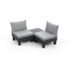 Set mobilier de gradina pentru balcon Elements, grafit