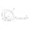 Cadita de dus curbata universala ALAN80 80x80x15 cm