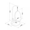 Scaun suspendat ALANISLG gri deschis - cu cos bej