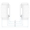 Balama decorativa cromata stanga IR grafit frasin 100/210 12-14