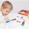 Alfabet din lemn cu imagini, joc educativ in limba engleza
