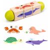 Mini puzzle cu cilindri cu animale, jucarie din lemn Montessori