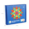 Jucarie de lemn Tangram cu forme creative, puzzle, 155 de bucati