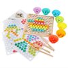Puzzle mozaic cu bile, jucarie din lemn Montessori