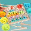 Puzzle mozaic cu bile, jucarie din lemn Montessori
