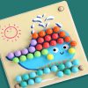 Puzzle cu bile, jucarie din lemn Montessori
