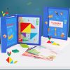 Jucarie magnetica din lemn tangram