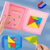 Jucarie magnetica din lemn tangram