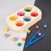 Culori, numere jucarie de dezvoltare Montessori din lemn