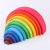 Jucarie din lemn Montessori Rainbow Builder