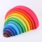 Jucarie din lemn Montessori Rainbow Builder
