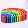 Jucarie din lemn Montessori Rainbow Builder
