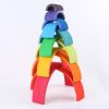 Jucarie din lemn Montessori Rainbow Builder