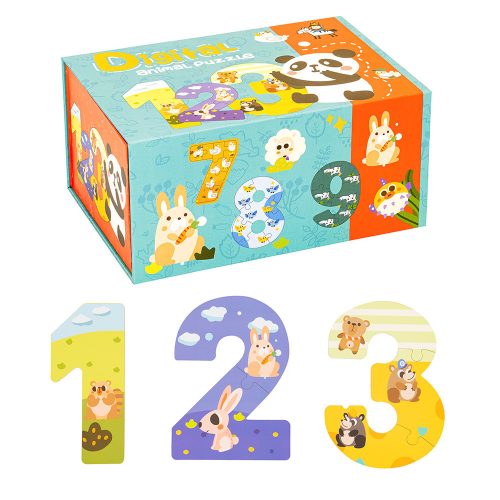 Puzzle din lemn cu numere