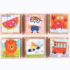 Puzzle cub din lemn, jucarie puzzle din lemn