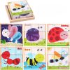 Puzzle cub din lemn, jucarie puzzle din lemn