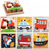 Puzzle cub din lemn, jucarie puzzle din lemn