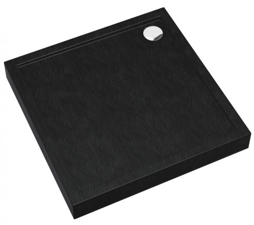 Cadita de dus patrata David 80 din acril negru