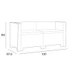 Set mobilier de gradina City cu 4 locuri, maro