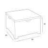 Set mobilier de gradina City cu 4 locuri, maro
