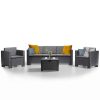 Set mobilier de gradina City cu 5 locuri, grafit