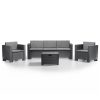 Set mobilier de gradina City cu 5 locuri, grafit
