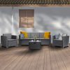 Set mobilier de gradina City cu 5 locuri, grafit