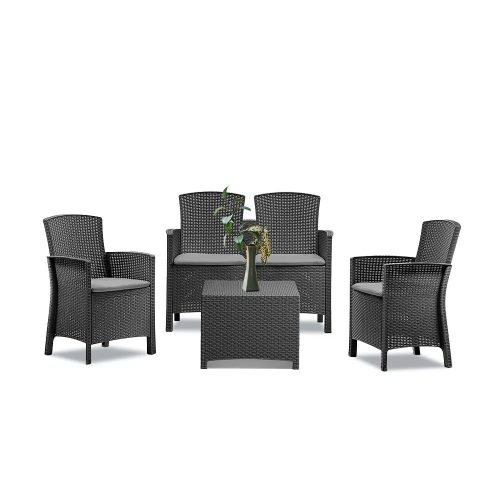 Set mobilier de gradina Lima cu 4 locuri, grafit