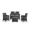 Set mobilier de gradina Lima cu 4 locuri, grafit